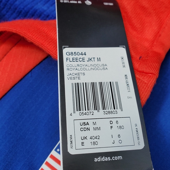 RARE- Adidas Mens Full Zip Performance Fleece - Picture 3 of 5